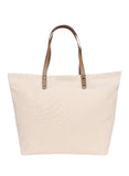 Heavy Cotton / Canvas Bag with PU Leather Shoulders Strap with Zip Closure CN-PU