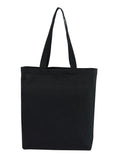 Canvas Tote Black With Bottom Only CN-200-BK