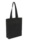 Cotton Tote Black With Bottom Only CT-200-BK